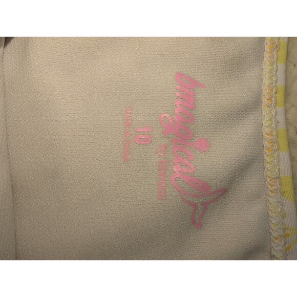 Harper Canyon yellow and white checkered 2 piece bathing suit size 10 Girls - Picture 8 of 8